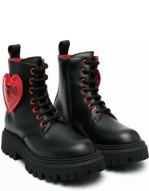 Moschino Combat Boots With Application