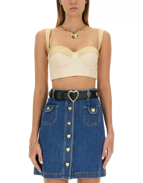 moschino top bustier