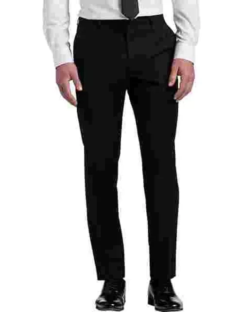 JOE Joseph Abboud Slim Fit Men's Suit Separates Pants Black Solid