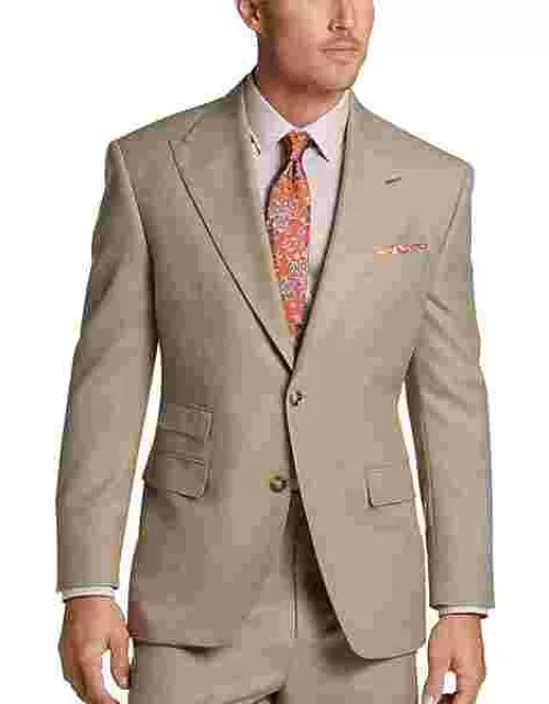 Tayion Men's Classic Fit Suit Separates Jacket Camel/Camelhair Blend