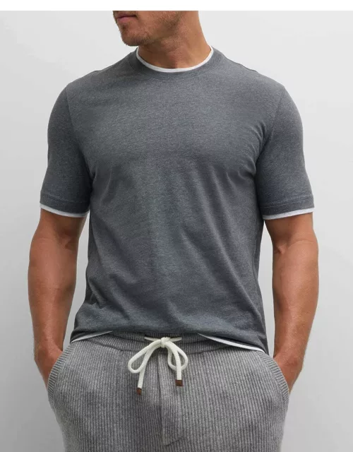 Men's Crewneck T-Shirt with Tipping