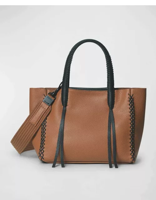 Mini Braided Leather Tote Bag