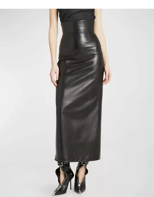 Bustier Leather Pencil Skirt