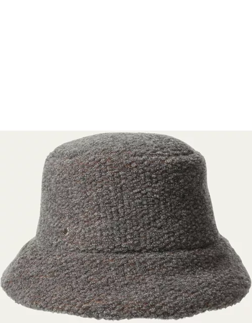 Woven Cashmere-Blend Bucket Hat