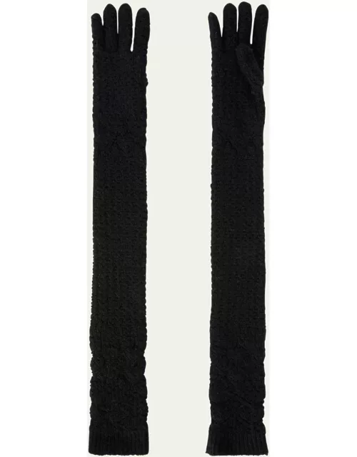 Long Knit Cashmere Glove
