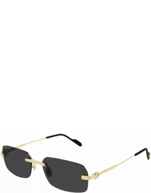 Cartier Eyewear Ct 0271 - Gold Sunglasse