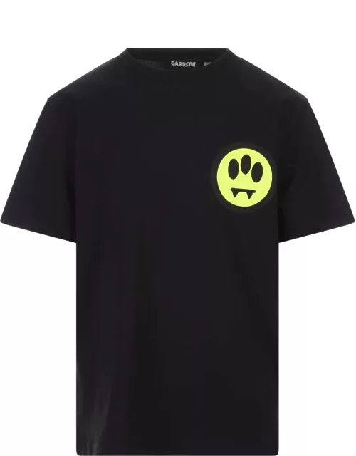 Barrow Black T-shirt With Front And Back Lettering And Logo