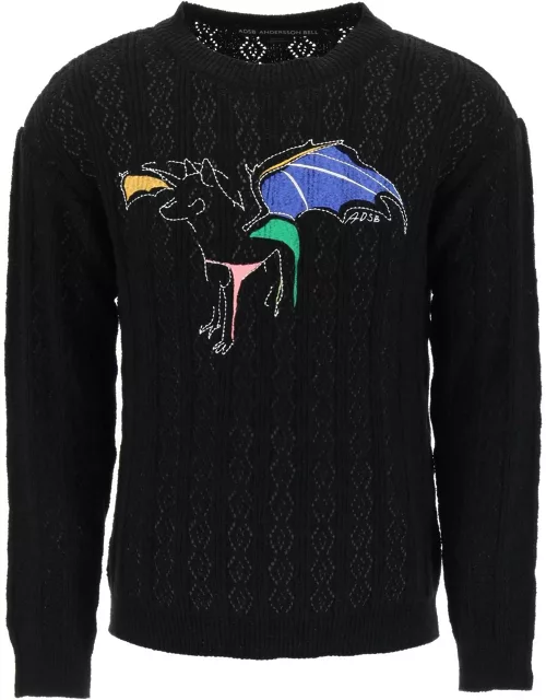 Andersson Bell Dragon Pointelle Knit Sweater