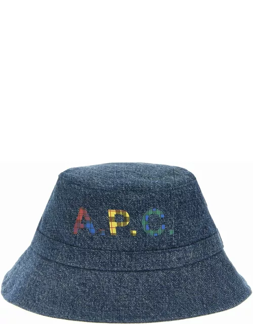 A.P.C. Denim Bob Mark Bucket Hat