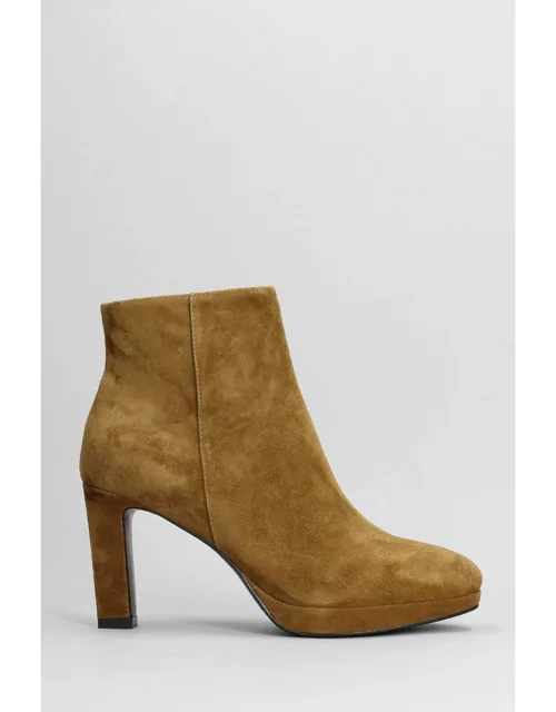 Bibi Lou High Heels Ankle Boots In Leather Color Leather