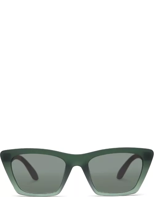 TOMS Women's Sunglasses Green Matte Grey Sahara Traveler