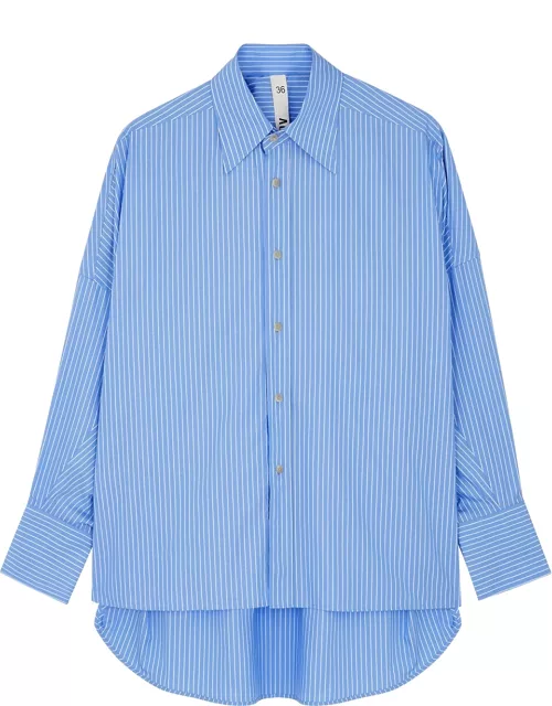 Petar Petrov Striped Cotton-poplin Shirt - Blue