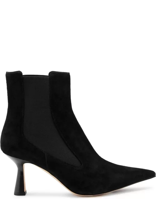 Aeyde Selena 75 Suede Ankle Boots - Black