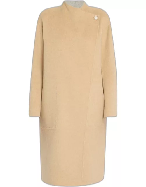 Reversible Two-Tone Double-Face Wool Coat