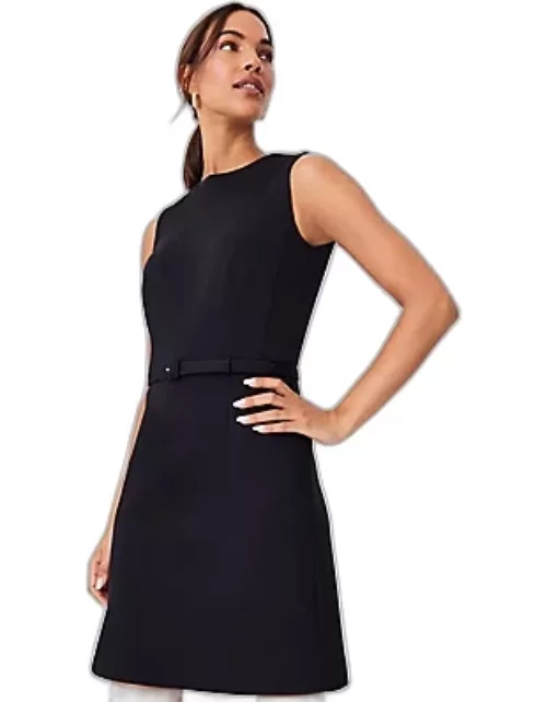 Ann Taylor The Petite Belted A-Line Dress in Double Knit