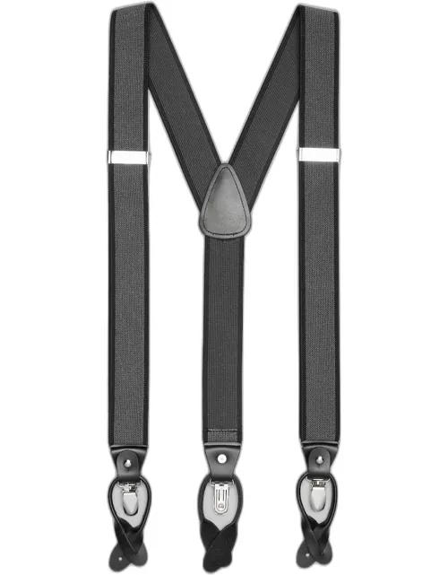 JoS. A. Bank Men's Jos. A Bank Stretch Stripe Suspenders, Black, One