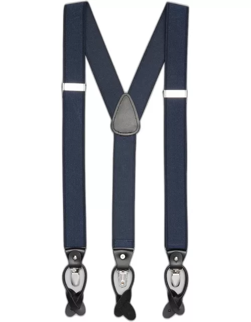 JoS. A. Bank Men's Jos. A Bank Stretch Stripe Suspenders, Navy, One