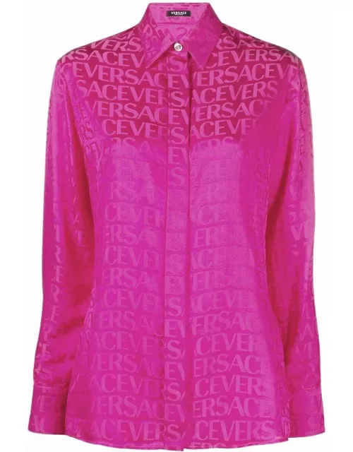 Fuchsia shirt with all-over print