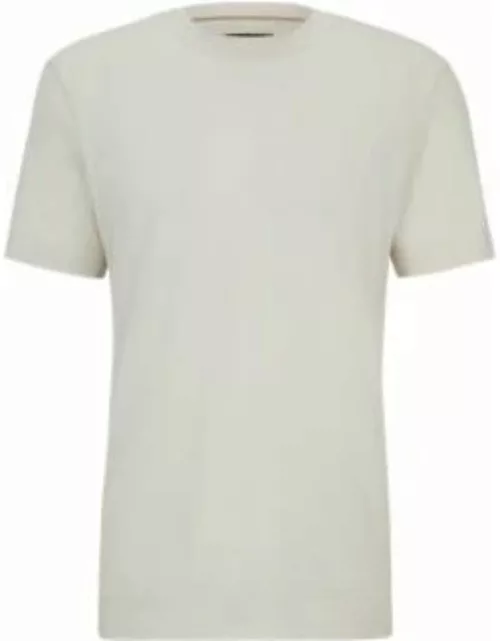 Cotton-cashmere T-shirt with mercerized finish- Light Beige Men's T-Shirt