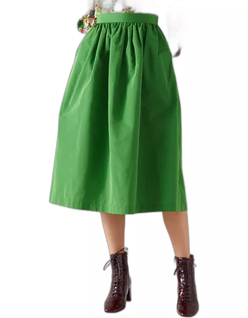 Olsen Ruched A-Line Midi Skirt