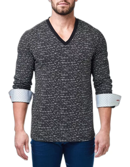 Men's V-Neck Tetris T-Shirt