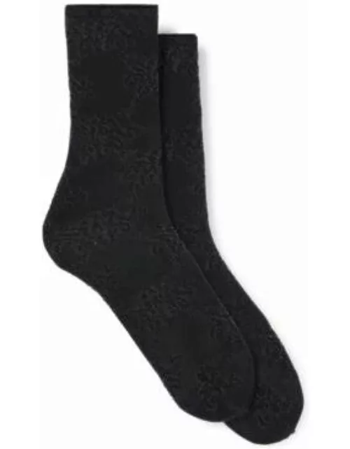 Two-pack of short socks in lace- Black Women's Underwear, Pajamas, and Sock