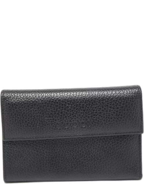 Gucci Black Leather French Wallet