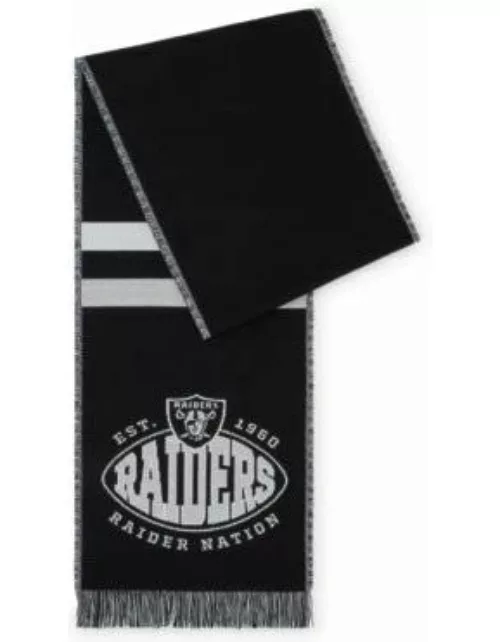 BOSS x NFL logo scarf with team branding- Raiders Men's Scarve