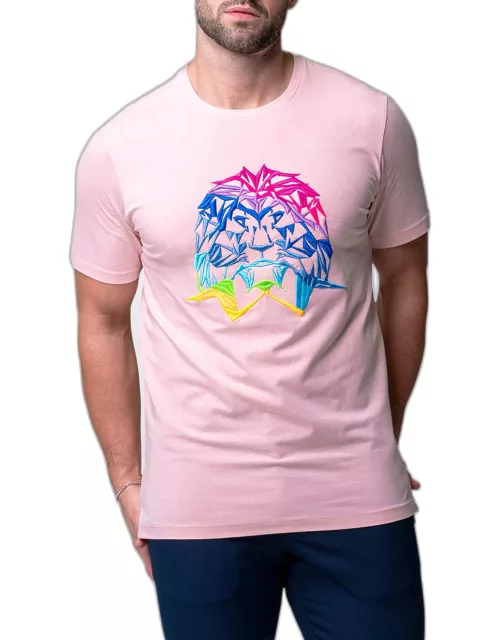 Men's Neon Embroidered T-Shirt