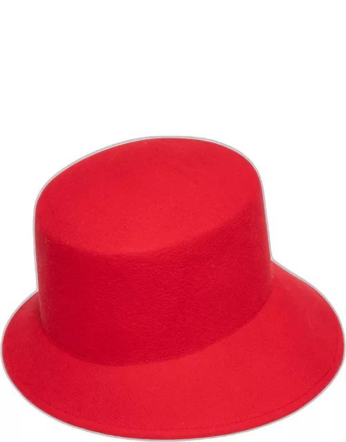 Ruby Asymmetric Wool Bucket Hat