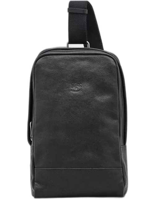 Men's Cestello Leather Sling Backpack