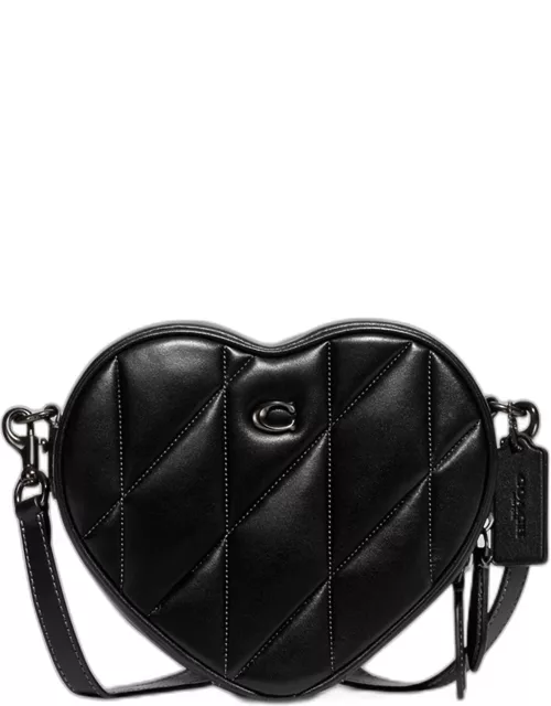 Heart Quilted Leather Crossbody Bag