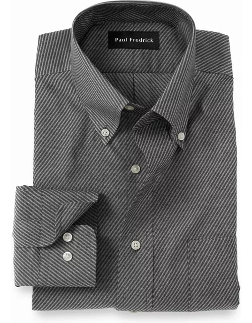 Non-iron Cotton Stripe Dress Shirt