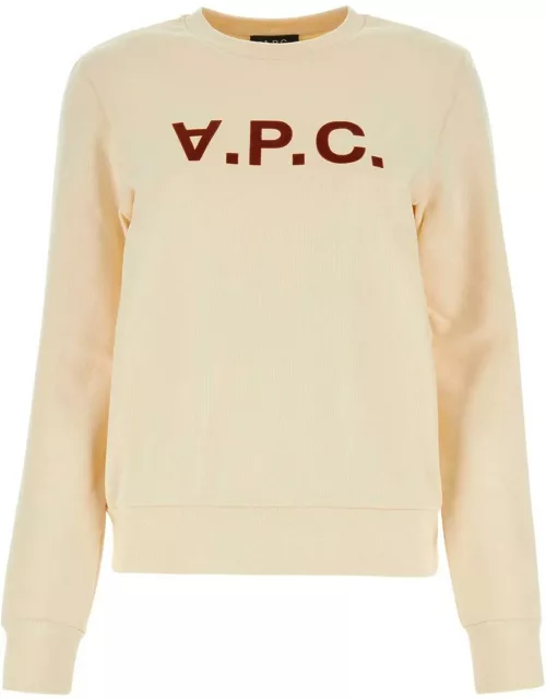 A.P.C. Cream Cotton Sweatshirt