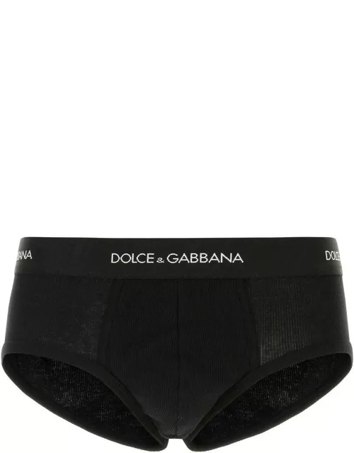 Dolce & Gabbana Black Cotton Brief