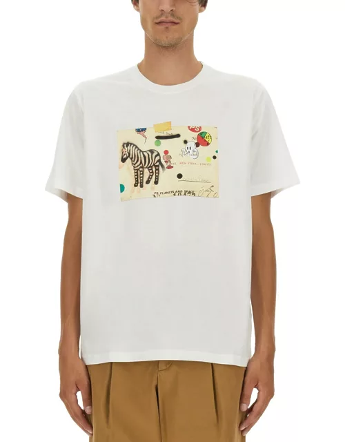 ps by paul smith zebra card t-shirt