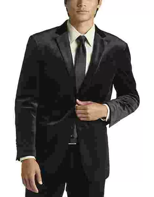Egara Skinny Fit Corduroy Men's Suit Separates Jacket Black Corduroy