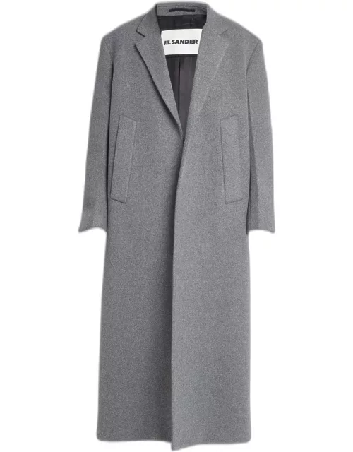Men's Flannel Full-Length Overcoat