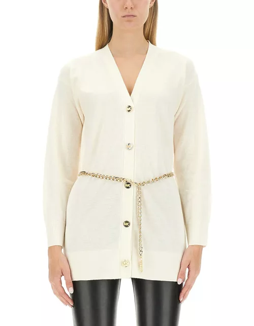 michael by michael kors belted cardigan