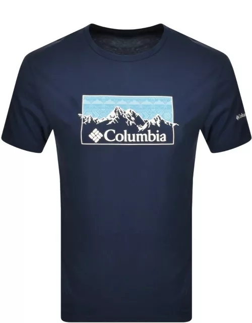 Columbia Logo T Shirt Navy