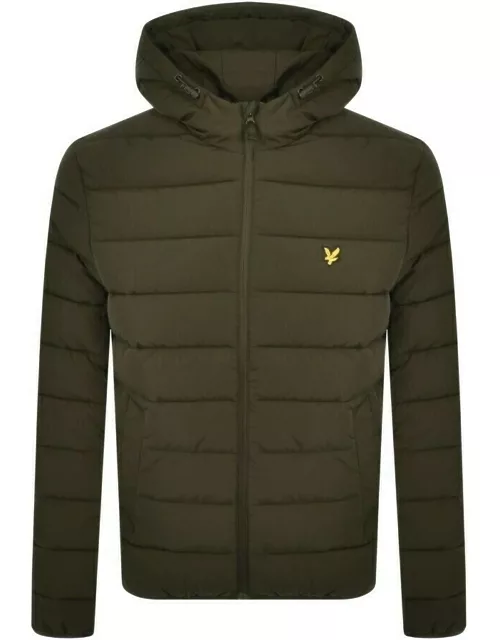Lyle And Scott Hooded Puffer Jacket Green