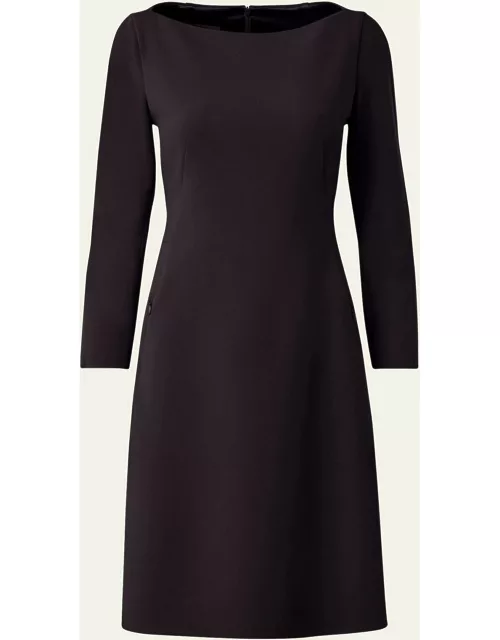 Double-Face Wool Short Dres