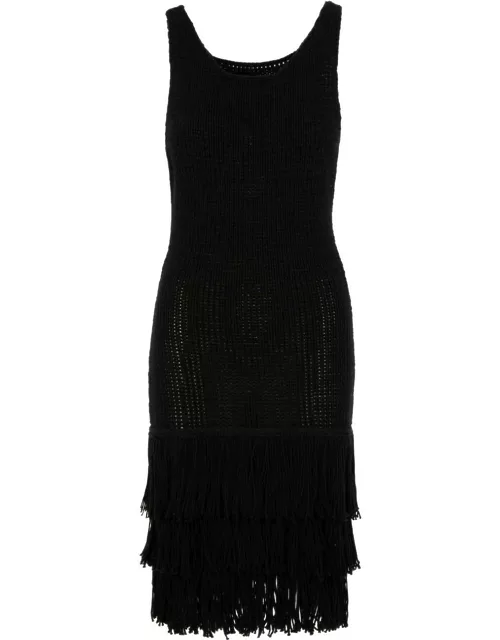 Amotea Mila Dress Short In Black Knit