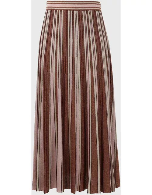 Multi Luminosity Lurex Stripe Skirt