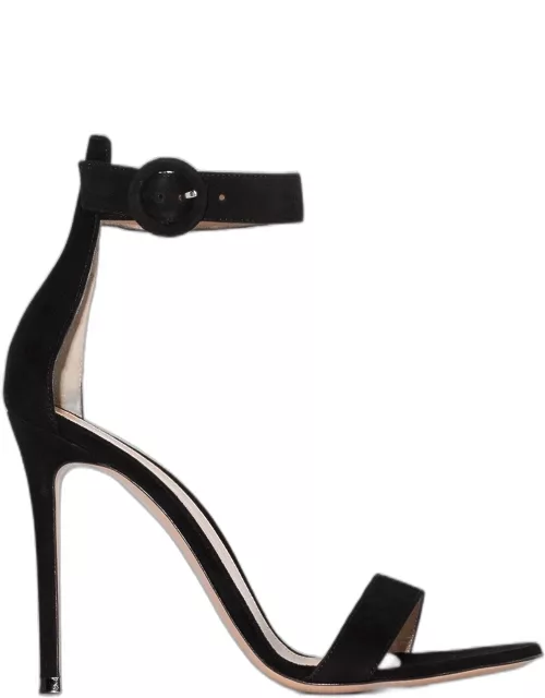 Black sandals with ankle strap