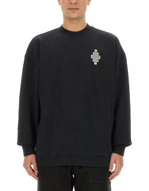 marcelo burlon county of milan optical cross sweatshirt