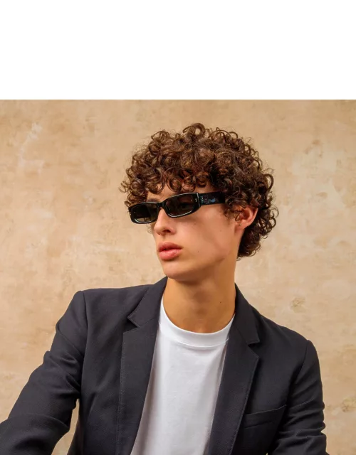 Men's Talita Rectangular Sunglasses in Black
