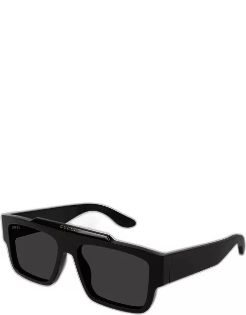 Men's GG1460Sm Acetate Rectangle Sunglasse