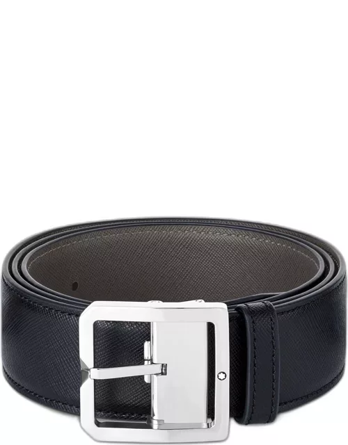 Men's Pin Buckle Reversible Leather Belt