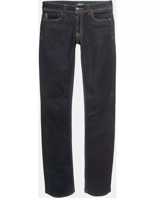 Just Cavalli Dark Blue Denim Flared Jeans S Waist 25"